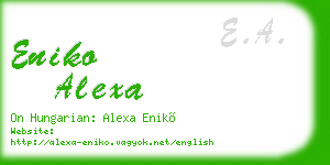 eniko alexa business card