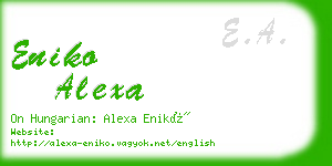 eniko alexa business card
